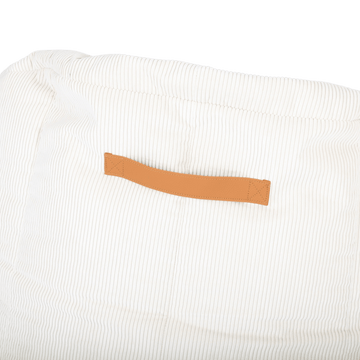 Boston Tub Corduroy Bean Bags Large Vanilla handle close up