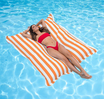 Portsea Pool Float Orange Stripes