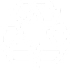 Recycling symbol on a white background