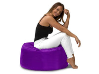 Round Outdoor Ottomans purple