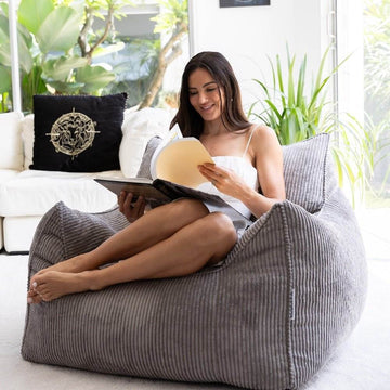 Teddy Corduroy Bean Bag Chairs Natural